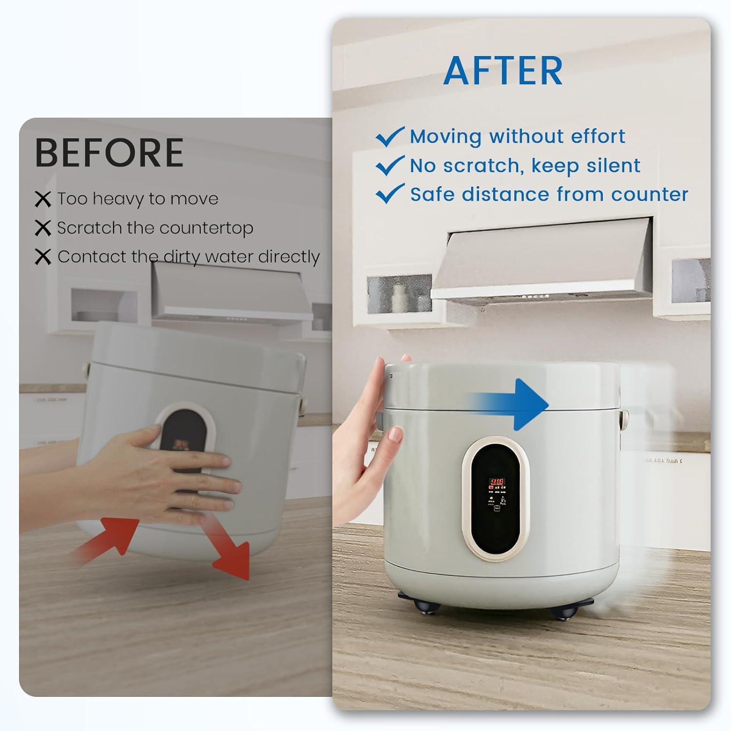 ODM Self-Adhesive Mini Swivel BlackCaster Wheels for Kitchen Appliances & Countertops