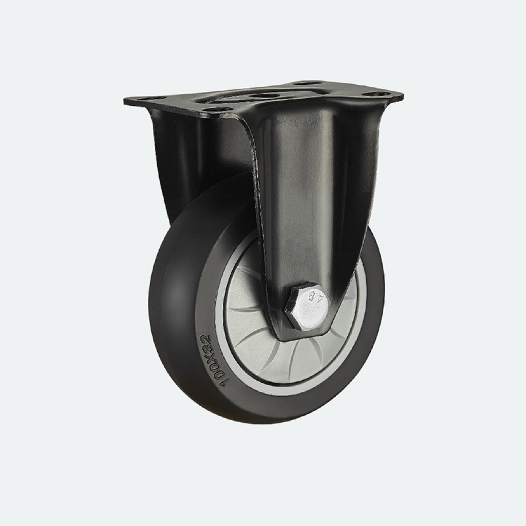 2.5 Inch Threaded Stem Caster - Wear-Resistant TPR Wheel for Industrial Trolleys