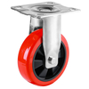 3/4/5/6 inch medium and heavy duty PP casters wear-resistant labor saving logistics car solid core nylon double bearing wheel universal wheel machine equipment Casters load 100KG to 300KG