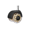 2-inch PU transparent double-wheel furniture casters, office chairs, universal casters, spring clips, rollers, gaming chairs, wheels, silent wheels