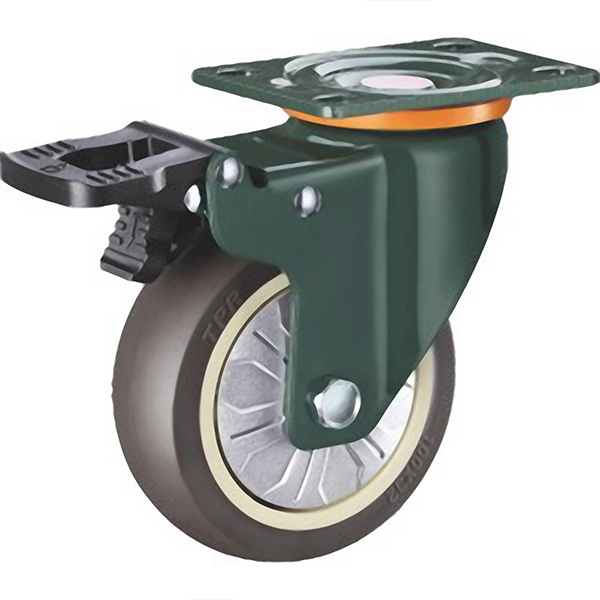 Medium sized TPR high elasticity artificial rubber 2.5inch3-inch4-inch5-inch directional universal brake wheels game console trolley casters shelf casters light equipment casters
