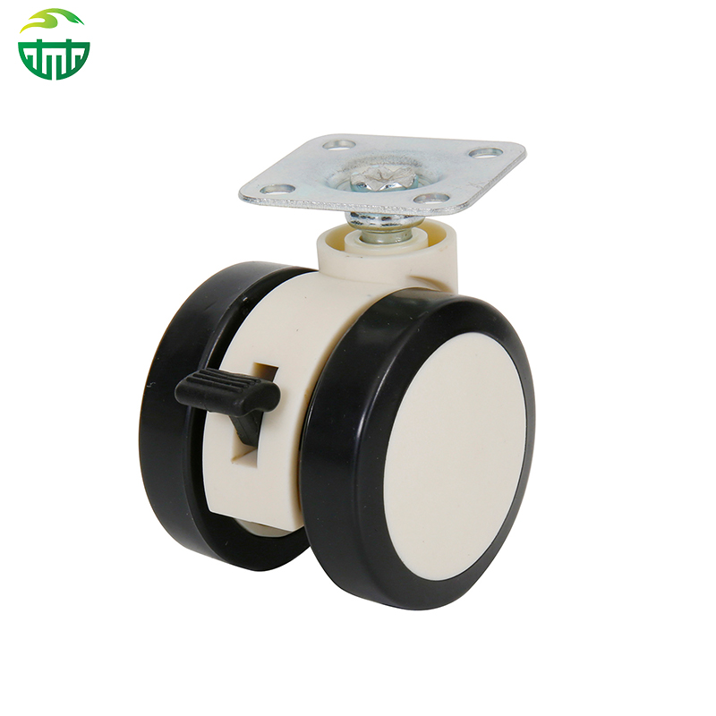 High-Quality Polyurethane Furniture Wheel with Low Noise And Total Lock Double Wheel