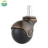 Office Chair Caster Wheels, Black Ball Swivel PU Wheels with Screw Brake
