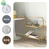 3 Inch Gold Threaded Stem Rubber Wheel for Dining, Hotel Restaurant Trolleys