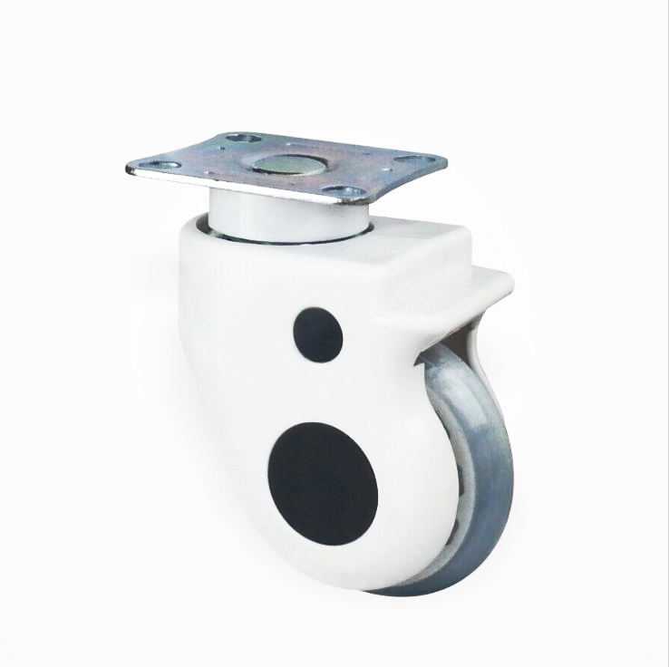 3-Inch Medical Caster with PU Wheel Flat Cardan Type And Dual Axle Design