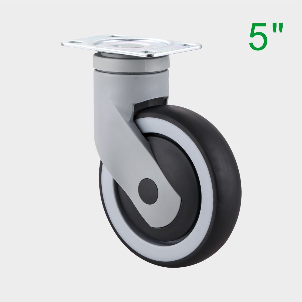 ODM 5 Inch Threaded Stem Swivel Medical Caster Wheel for Hospital Nursing Beds Supplier