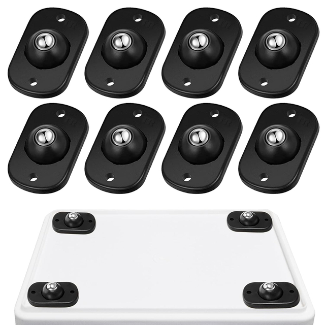 ODM Self-Adhesive Mini Swivel BlackCaster Wheels for Kitchen Appliances & Countertops