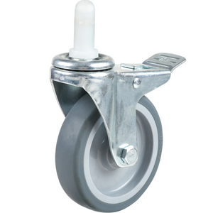 Professional 2 3 4 5 inch Trolley Moving Wheel TPR Swivel Caster Industrial Castor Wheel with Brake