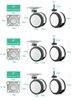 High quality Silent Medical two-wheel Caster - 3/4/5 inch Medical Equipment Wheel Beauty Instrument caster Plastic PU wheel