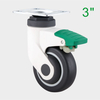 ‌ ‌New all-plastic medical nylon plus TPR multi-size caster 3/4/5 inch optional high load bearing, silent, wear-resistant, non-slip, shock-proof belt brake, suitable for medical beauty equipment
