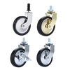 3-inch PP catering casters, quiet rotating wheels for food service trolley equipment, hotel and restaurant business trolley, luggage trolley casters
