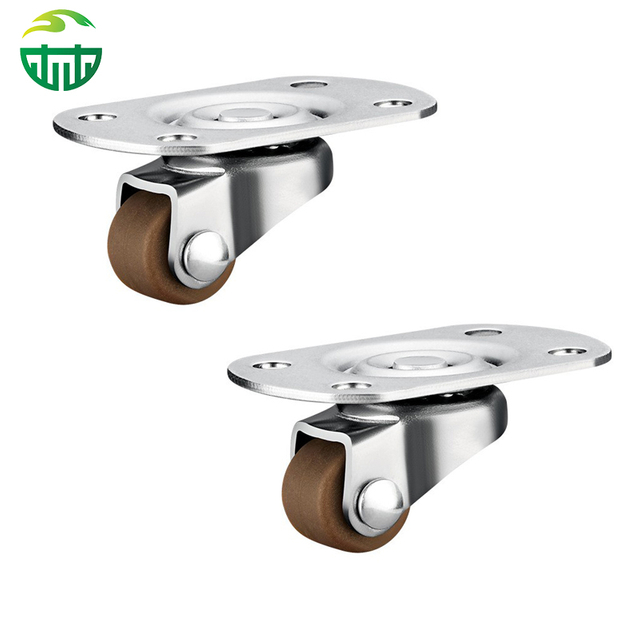0.5 Inch Nylon Mini Swivel Caster Wheel Set with Screw Bag, Non-Punch Adhesive, Ideal for Furniture and Bathroom Use