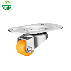 0.5 Inch Nylon Caster Wheel Set, Mini Swivel, Brown And Orange Colors, Non-Punch Adhesive, Ideal for Furniture And Bathroom Use