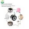 Lockable Furniture Wheel with Stem, Universal Swivel Wheel for Office Chairs