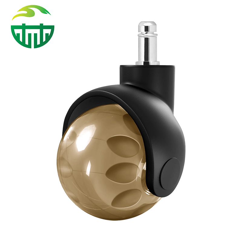2 Inch PU Ball Swivel Office Chair Caster Wheels Stainless Steel Furniture Casters