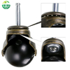 Office Chair Caster Wheels, Black Ball Swivel PU Wheels with Screw Brake
