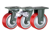 Heavy Duty PU Cast Iron Core Casters – Swivel Brake Wheels 4/5/6/8 Inch