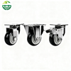  Black Medium Duty PVC Casters Solid Polyurethane Wheels for Furniture And Carts, Color Customizable