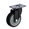Black Rubber Caster 5inch Flat Brake TPR Caster Wheels