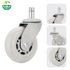 Customizable 3-Inch PU Wheels with Gray Plated Bracket for Office And Game Chairs