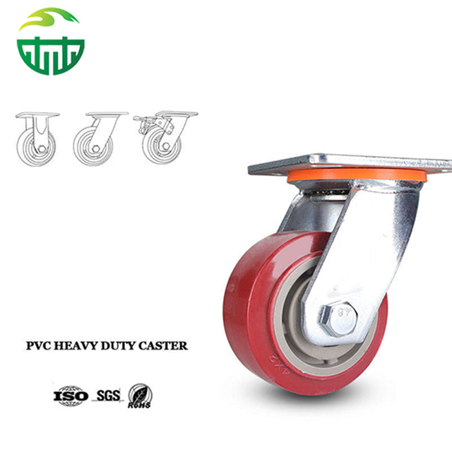 Heavy Duty Industrial Casters - Swivel Type with 4/5/6/8 Inch Solid PU Wheels