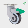 OEM 4 Inch Green TPR Medical Swivel Caster Wheel for Hospital Beds Supplier