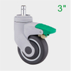 Wholesale 3 Inch Green TPR Medical Swivel Caster Wheel for Medical Trolleys Supplier