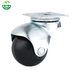 OEM Office Chair Caster Wheels - Black Ball Swivel PU Wheels with Screw Brake Supplier