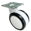 Medical bed beauty instrument Machine equipment Wheel universal caster Flat mounting wheel All plastic caster PVC caster