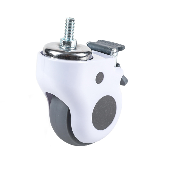 ‌ ‌ Special casters for medical equipment multi-size 2/3/4/5 inches optional high load-bearing silent wear resistance anti-skid anti-shock package rubber wheel with brake suitable for medical equipmen
