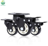 Black White PP Medium Duty Swivel Caster Wheels with Brake – Furniture Trolley Cart Tool Casters