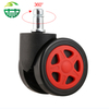 Factory Direct Twin Wheel Office and Gaming Chair Casters, Nylon Plastic Material with Ball Bearing, Ideal for Workshop and Hotel Use