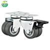 2-Inch Double TPR Wheel Casters – Metal Standing Racks for Furniture, 50mm Caster Wheels