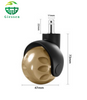 Hot Sell 2 Inch 50 Mm Replaceable PU Yellow Color Ball Furniture Office Chair Caster Wheel for Gaming Chair Roller