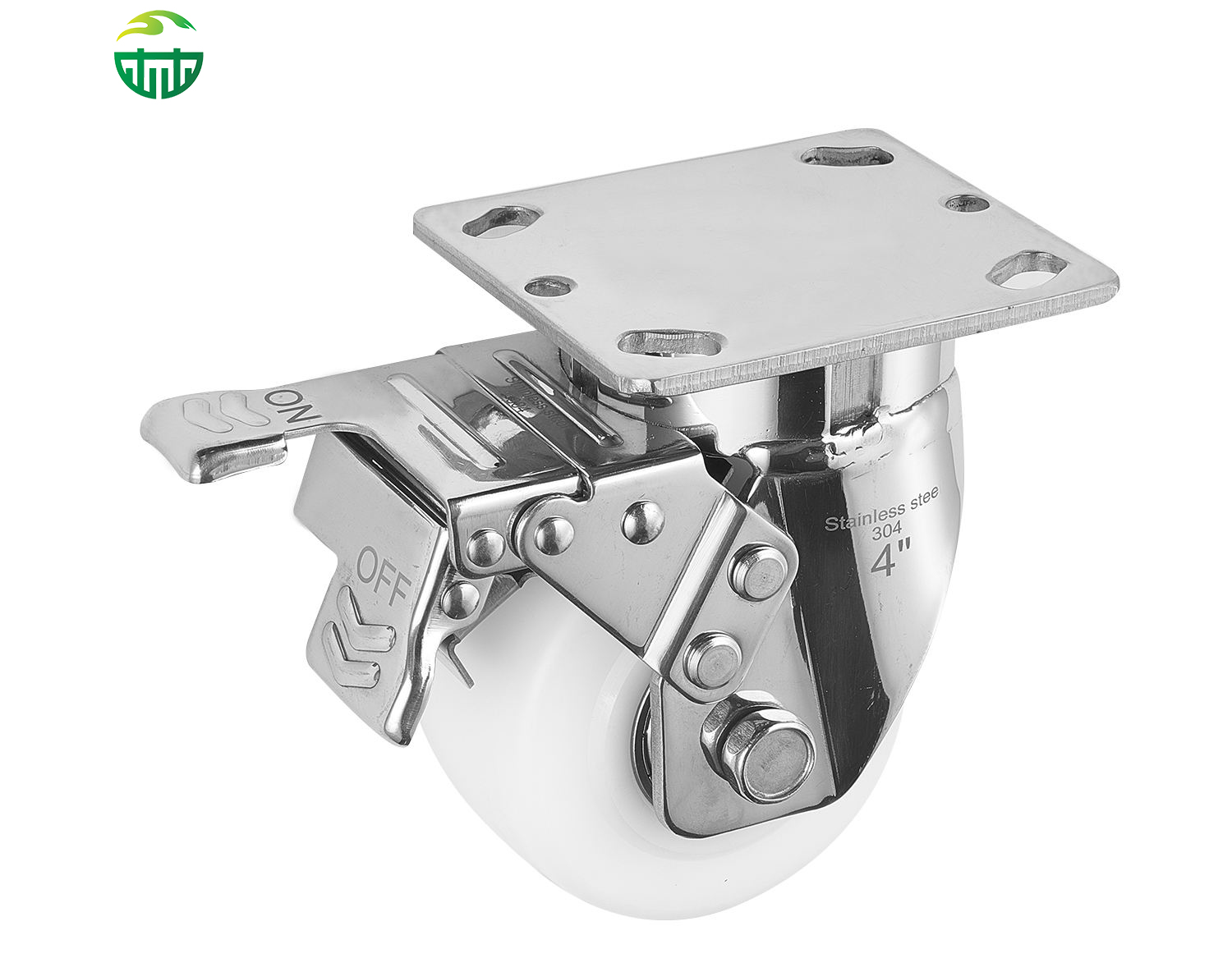  Impact Resistance Stainless Steel Casters Wheels Wholesale 4/5/6/8 Inch Mc Nylon Industrial Trolly Caster Wheels