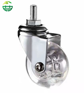 2/2.5/3 Inch Transparent PU Office Chair Caster Wheels Universal Furniture Casters