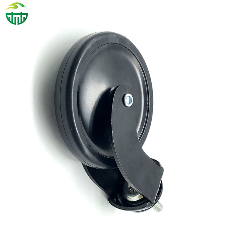 3 Inch Black Threaded Stem Rubber Wheel for Dining, Hotel Restaurant Trolleys