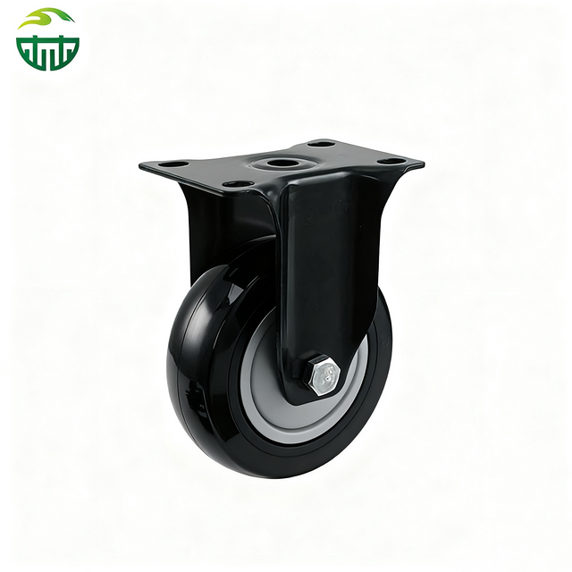 Black PU Casters Solid Polyurethane Wheels for Furniture And Carts