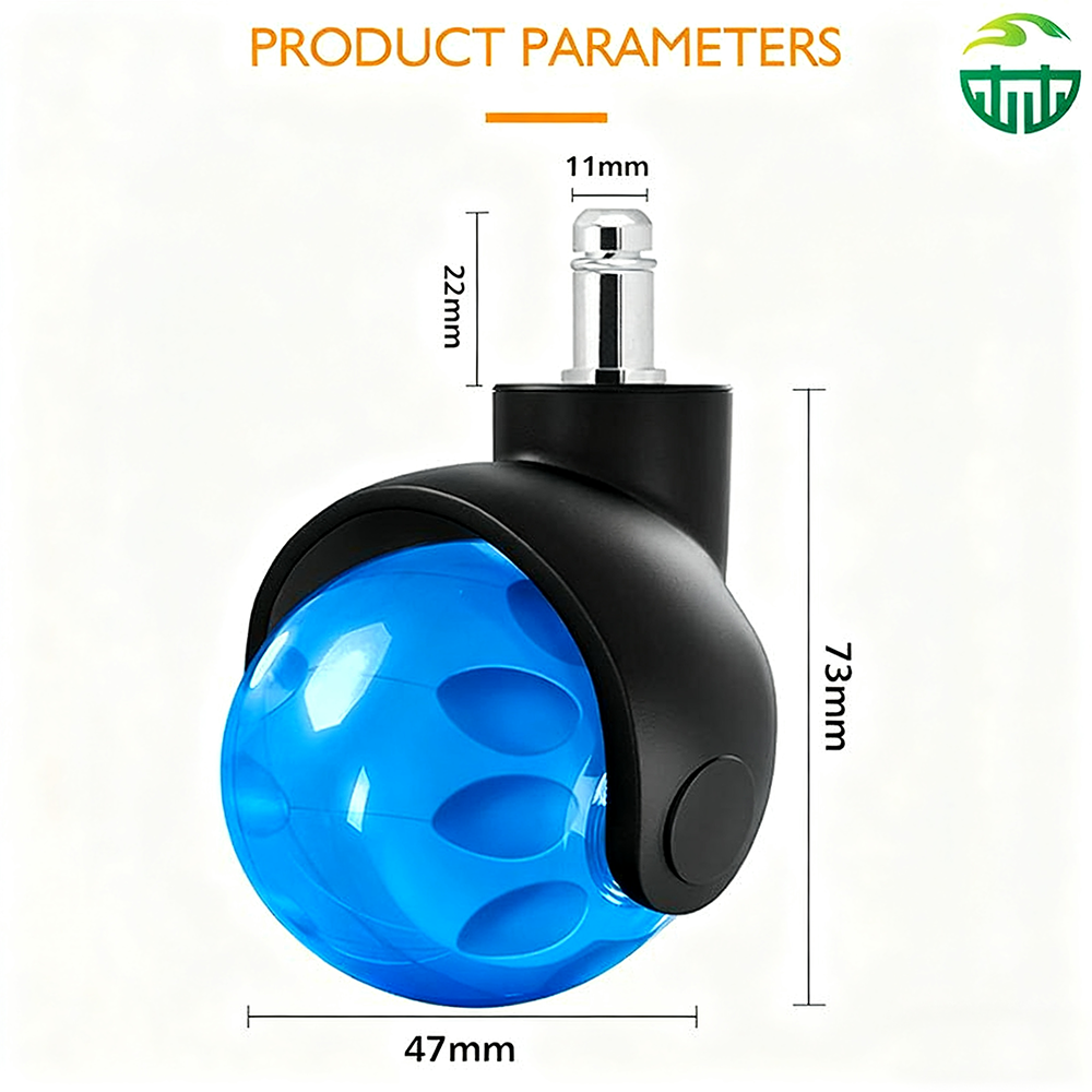 PU Universal Office Chair Castors PP Material Ball Caster Wheel for Sofa for Dining School Use