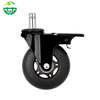 Hot Sale Furniture Caster Wheels 3 Inch TPR Anti-Static ODM Caster Rubber Swivel Brake Office Chair Caster Wheels with Brake