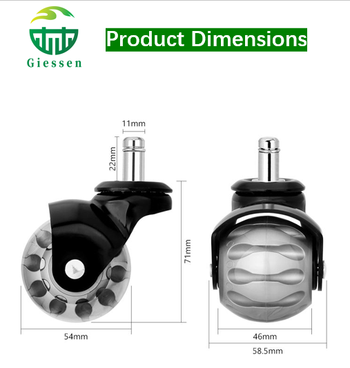 New Commercial 2inch PU Spherical Office Chair Furniture Casters