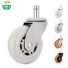 Customizable 3-Inch PU Wheels with Gray Plated Bracket for Office And Game Chairs