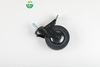Heavy-Duty Brake Caster with Medium Black Rubber Non-Marking Wheel