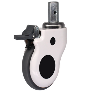 3inch 4inch 5inch Swivel Brake Type TPR Hospital Bed Caster with Stopper 100mm 125mm Medical Grade Castor Stem Brake Caster