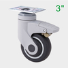 ODM 3 Inch Threaded Rod Soft TPR Medical Caster Wheel for Hospital Beds Supplier