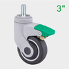 Wholesale 3 Inch Green TPR Medical Swivel Caster Wheel for Medical Trolleys Supplier