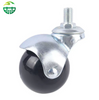 OEM Office Chair Caster Wheels - Black Ball Swivel PU Wheels with Screw Brake Supplier