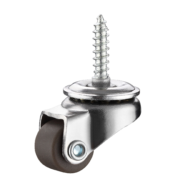 OEM 0.5 Inch Brown & Orange Nylon Mini Swivel Caster Wheel Supplier