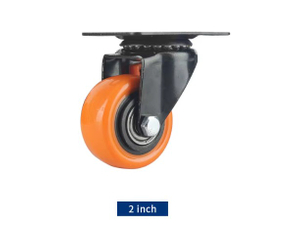 OEM PVC Orange Swivel Caster Wheels Silent Industrial Trolley Wheels Supplier