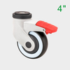 OEM 4 Inch Red TPR Medical Swivel Caster Wheel for Hospital Beds Supplier